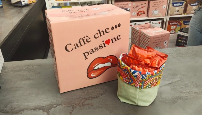 Originale e Cremoso | 100 Cialde Passion miscela Rossa + Portacialde in Stoffa Fatto a Mano